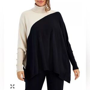 JM Colllection Sweater Poncho Top